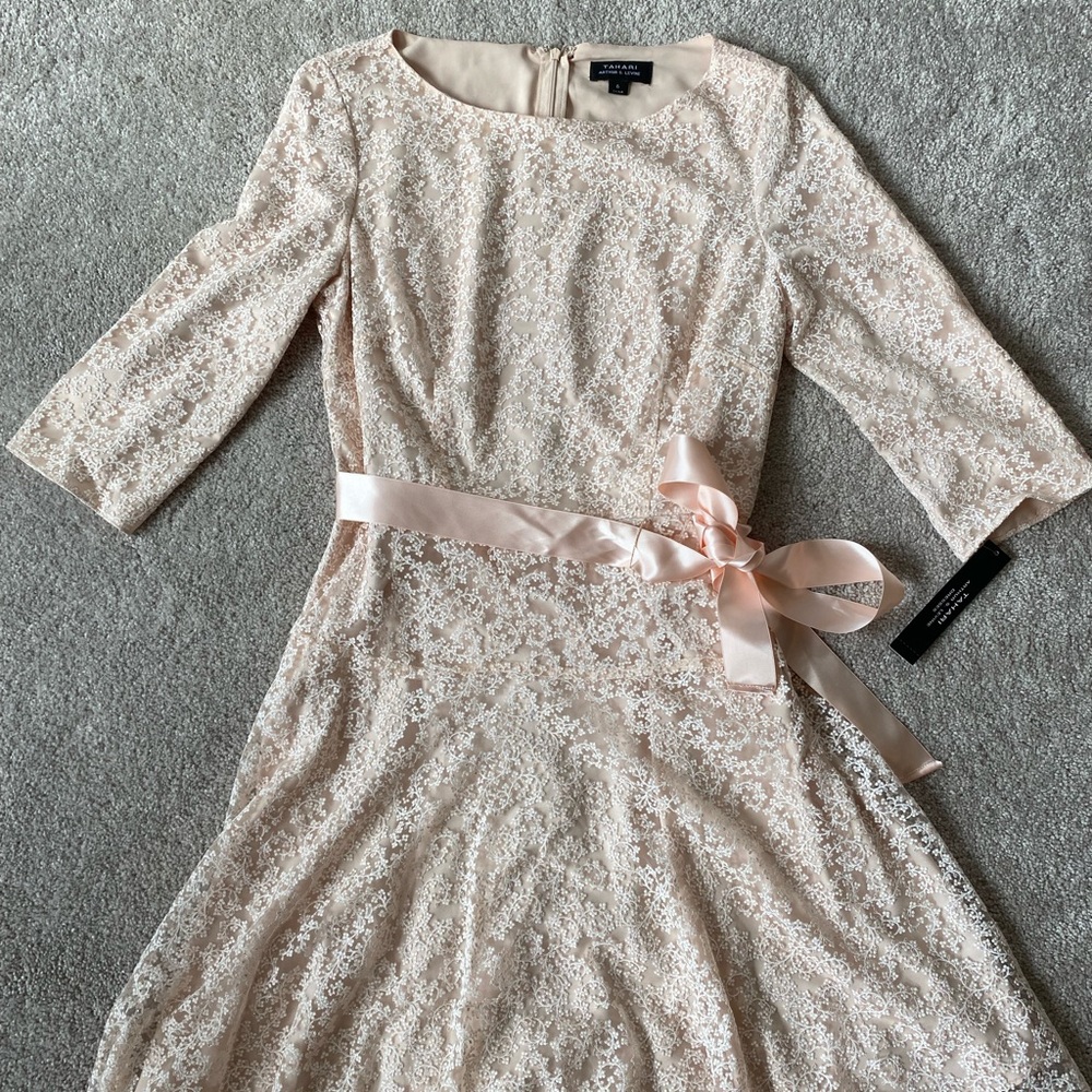 Tahari Blush 3/4 Sleeve Dress
